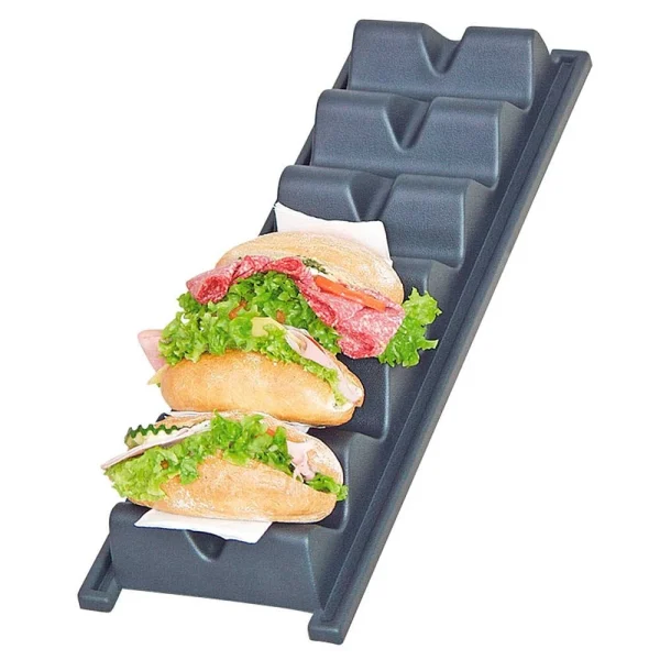 Null Snack-Präsenter In Wellenform Für 6 Brötchen/Baguettes, LxBxH 590 X 190 X 80 Mm 1