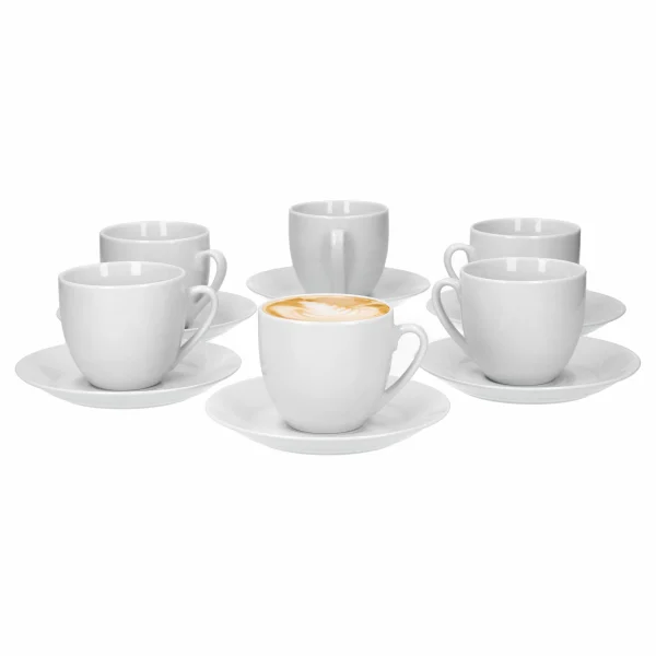 Null 6er Set Kaffeetasse Ebro 23,5 Cl Aus Opal-Hartglas 6