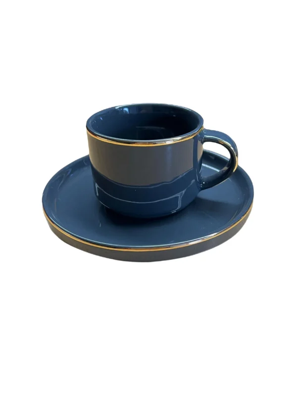 Null Premium Porzellan 12-teilig Kaffeeservice Kaffee Tassen Marmour Untertassen Marmor Design Motiv 2 Kaffeetasse 4