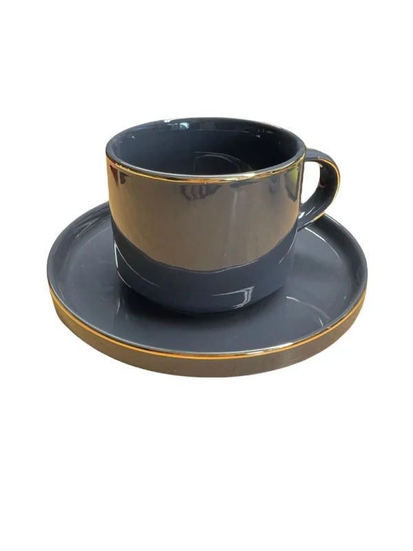 Null Premium Porzellan 12-teilig Kaffeeservice Kaffee Tassen Marmour Untertassen Marmor Design Motiv 2 Kaffeetasse 5