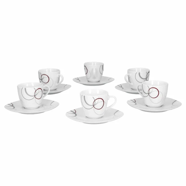 Null 6er Set Espressotasse 11cl Mit Untertasse 12,3cm Serie Atrium 3